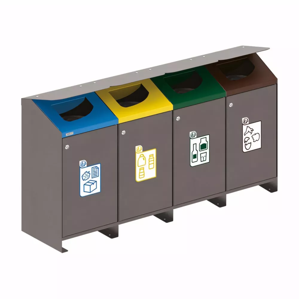 Kit de 4 autocollants pédagogiques pour tri sélectif Kit de 4 autocollants pédagogiques pour tri sélectif