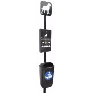 Borne de propreté avec distributeur CANISACS + 1 carton de 500 sachets