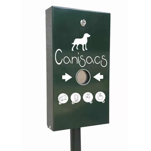 Borne de propreté avec distributeur CANISACS + 1 carton de 500 sachets