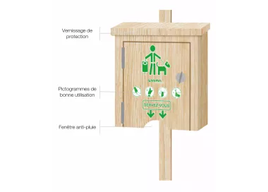 Distributeur liasse papier en bois des Cévennes