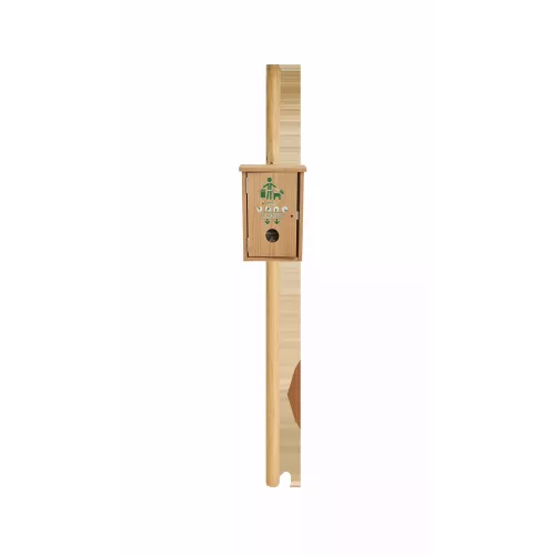 Borne de propreté avec distributeur liasse en bois des Cévennes (corbeille en bois en option)