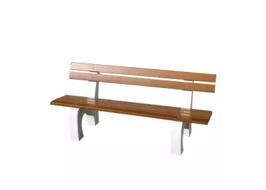 Banc PLATANE 180 cm en bois et pied béton
