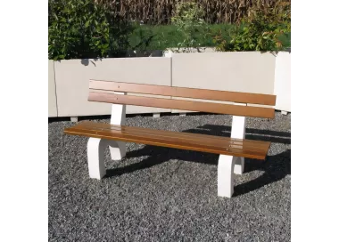 Banc PLATANE 180 cm en bois et pied béton