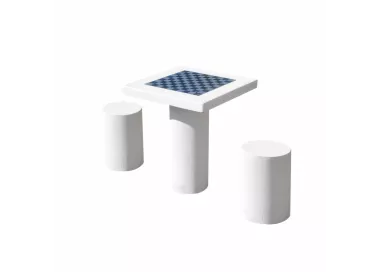 Table de jeu société en béton LES P'TITS CHEVAUX