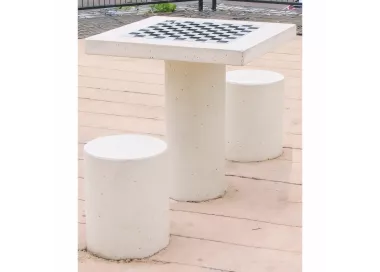 Table de jeu société en béton LES P'TITS CHEVAUX