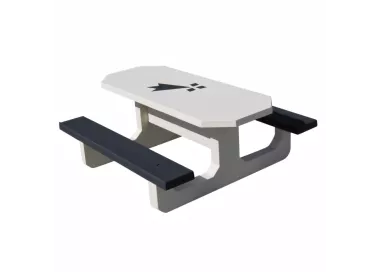 Table de pique-nique en béton LOGO OCTOGONALE