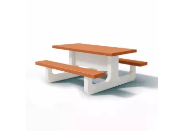 Table de pique-nique en béton RECTANGLE