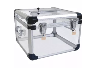 Urne officielle avec compteur, fente et cadenas