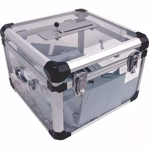 Urne officielle avec compteur, fente et cadenas