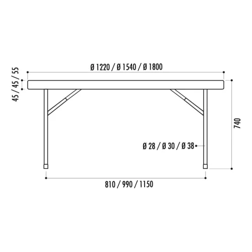 Table GRENADE ronde