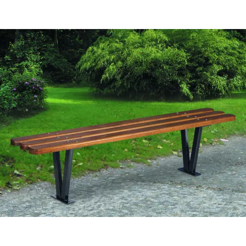 Banquette BRUGES lames en bois exotique