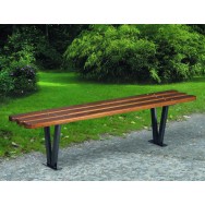 Banquette BRUGES lames en bois exotique