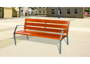 Banc MODO-08 - 6 lames bois exotique
