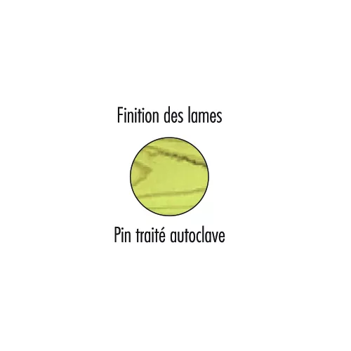 Corbeille BREME lames en pin du Nord traité