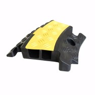 Angle pour passe-câbles jaune 2 canaux 38mm
