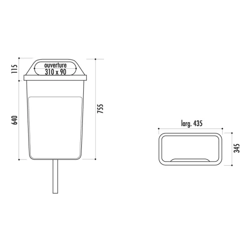 Corbeille 50 LITRES