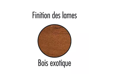 Corbeille VIGO lames en bois exotique