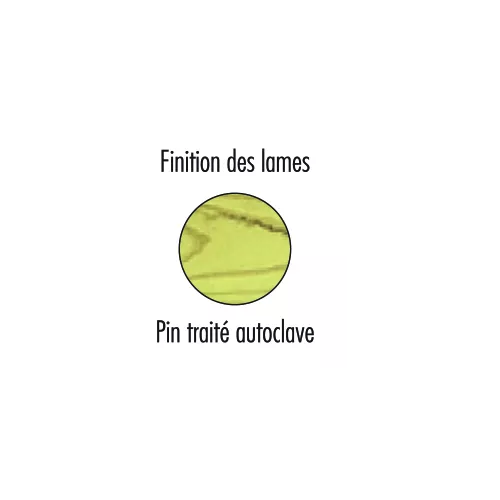 Corbeille TREVES lames en pin traité