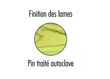 Corbeille TREVES lames en pin traité