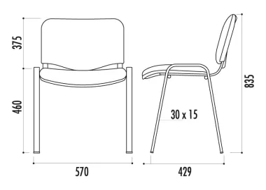 Chaise ISO Dossier résille