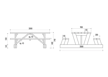 Table pique-nique DORTMUND