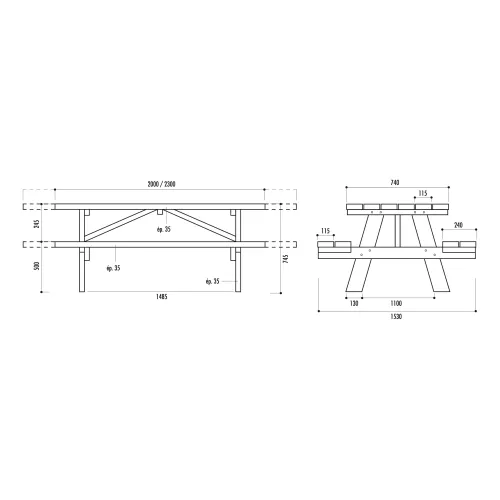 Table pique-nique MUNICH II