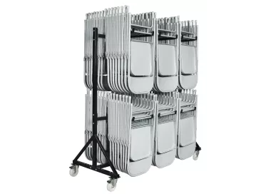 Chariot pour chaises pliantes modèles : Genes par 24 - Palerme par 20 - Malaga par 14  - Florence par 12