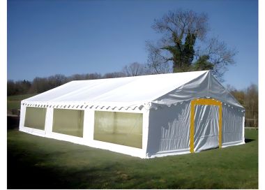 Tente de réception 6 x 12 m - Super Plein Air - 72 m² - Complet cristal