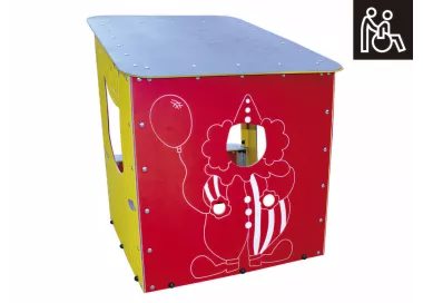 Maisonnette théâtre de marionnettes accessible aux enfants