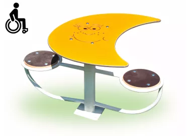 Table Lune inclusive en polyéthylène et acier
