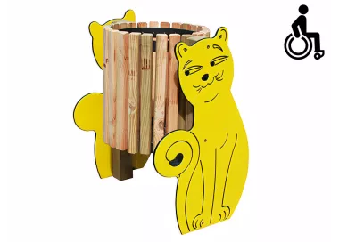 Poubelle chat inclusive en bois 50 litres