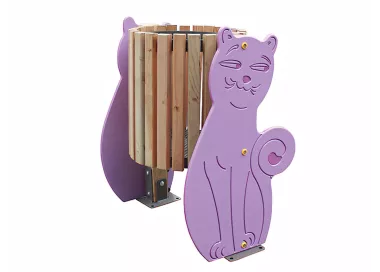 Poubelle chat inclusive en bois 50 litres