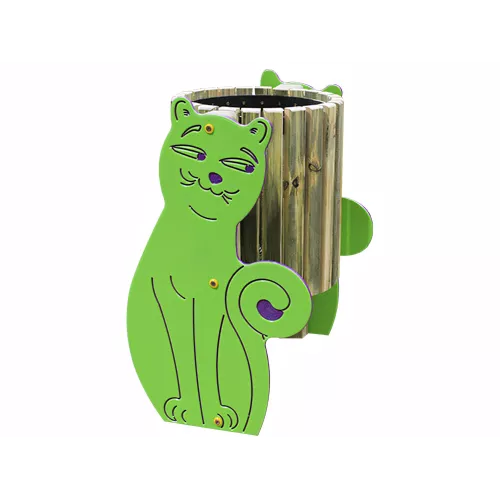 Poubelle chat inclusive en bois 50 litres