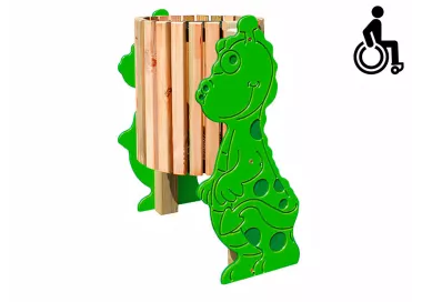 Poubelle dragon Manu en bois 50 litres