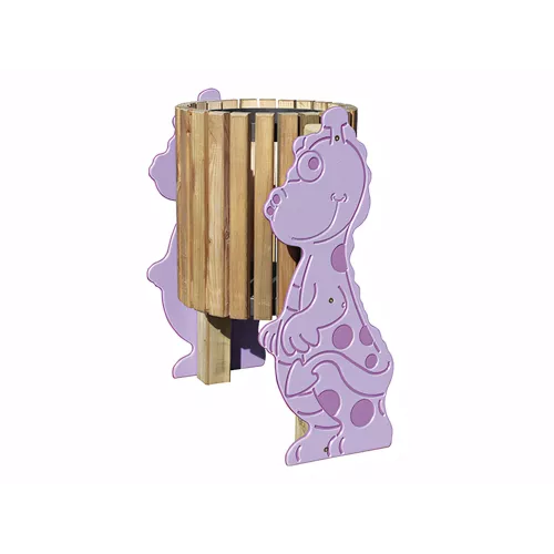 Poubelle dragon Manu en bois 50 litres