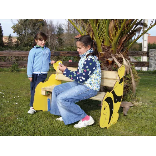 Banc Tropi inclusif en bois pour enfants