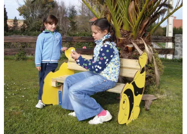 Banc Tropi inclusif en bois pour enfants