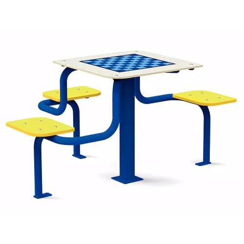 Table de jeux inclusive avec sièges intégrés