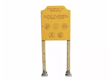 Panneau indicatif bois pour aire de jeux