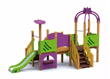 Parc Potes avec toboggans pour 1-6 ans