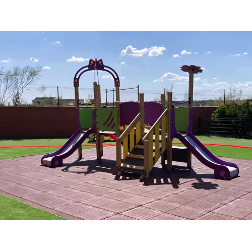 Parc Potes avec toboggans pour 1-6 ans