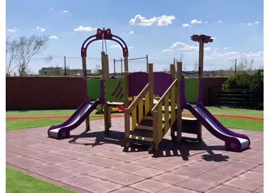 Parc Potes avec toboggans pour 1-6 ans