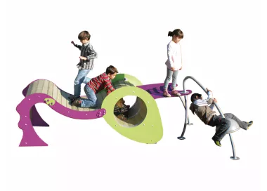 Fourmi en bois avec tunnel et toboggan