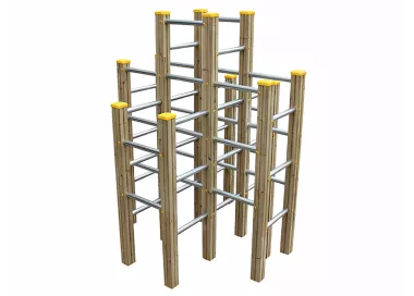 Labyrinthe cube en bois traité 2m10