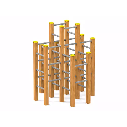 Labyrinthe cube en bois traité 2m10