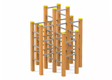 Labyrinthe cube en bois traité 2m10