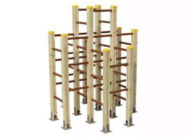 Labyrinthe rustique en bois traité 2m10