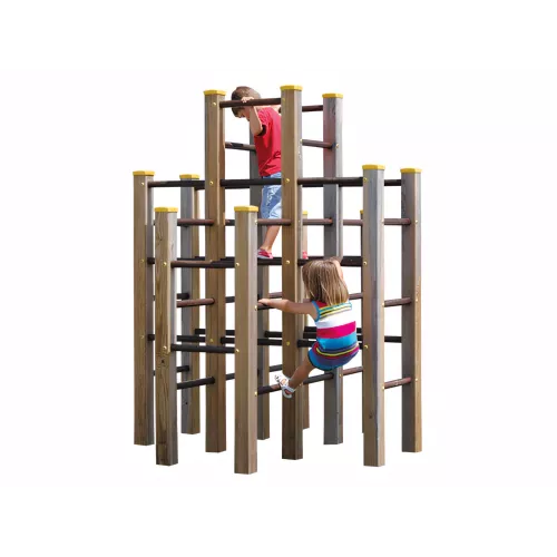 Labyrinthe rustique en bois traité 2m10