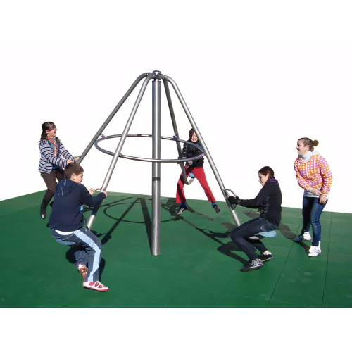 Gyroscope araignée 4 places en acier inoxydable