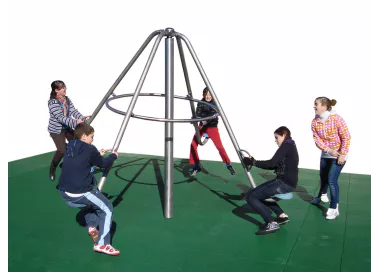 Gyroscope araignée 4 places en acier inoxydable